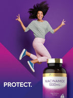 Carlyle Niacinamida 1000 mg | 400 Cápsulas | Fórmula de Alta Potencia | No-GMO, Sin Gluten