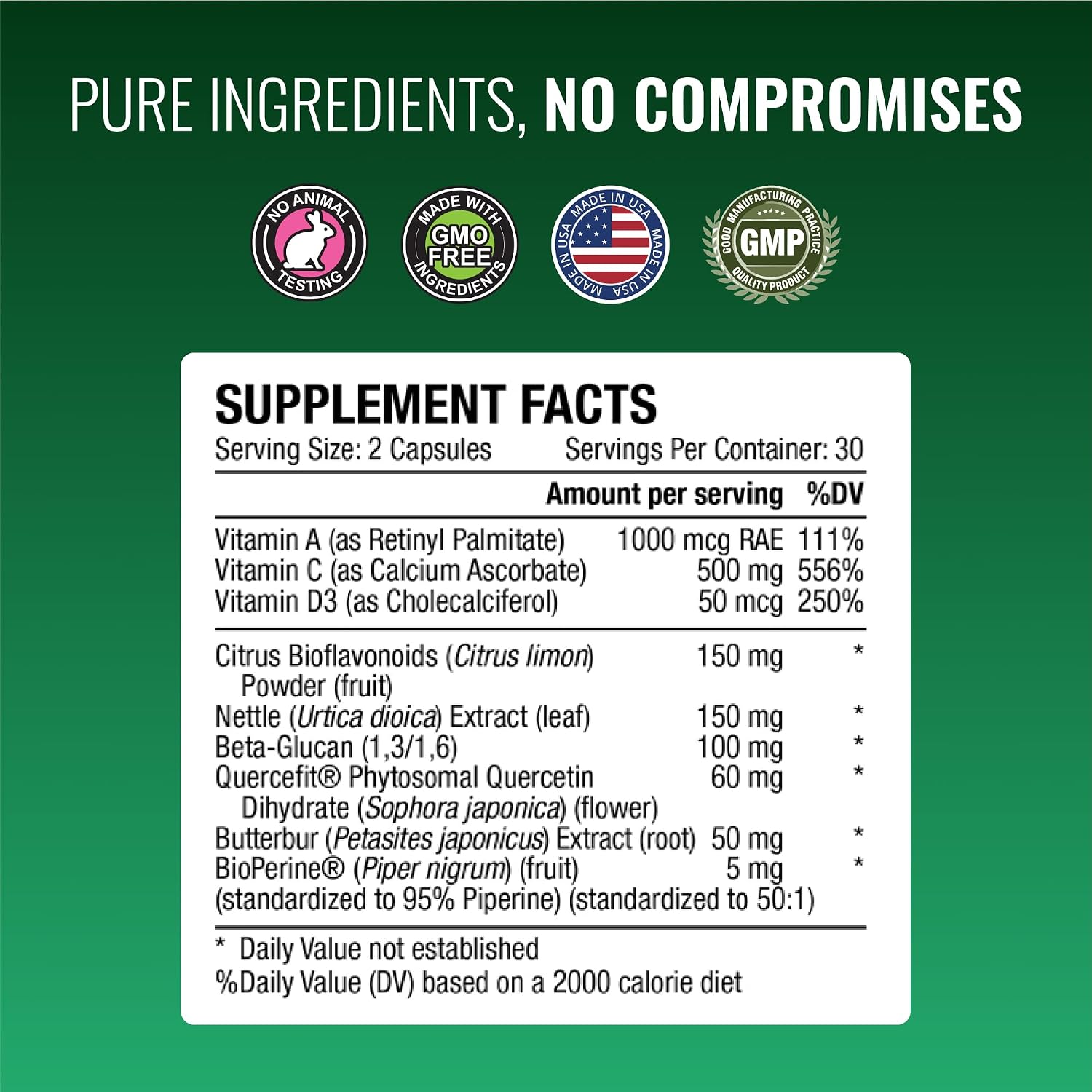 Approved Science Allergysyl – Complejo para Alergias Estacionales con Vitaminas y Antioxidantes – 360 Cápsulas Veganas