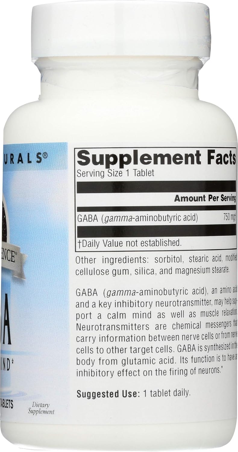 Source Naturals Serene Science GABA, 750 mg – 45 Comprimidos