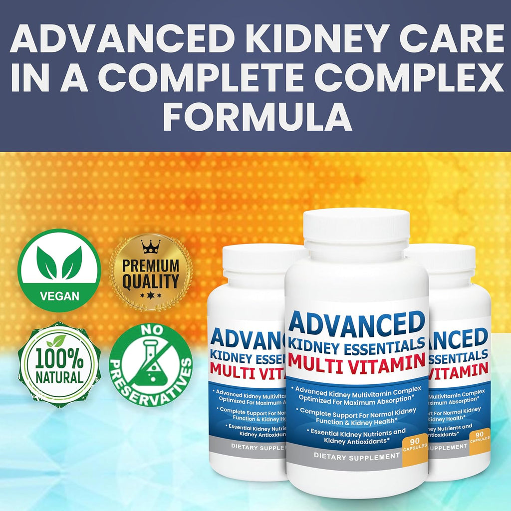 Advanced Kidney Essentials Multivitamin – Apoyo Renal Completo (90 Cápsulas)