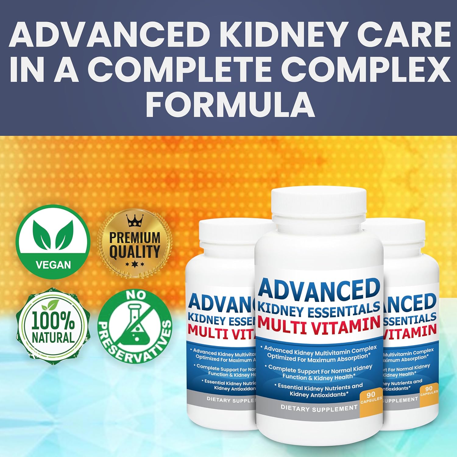 Advanced Kidney Essentials Multivitamin – Apoyo Renal Completo (90 Cápsulas)