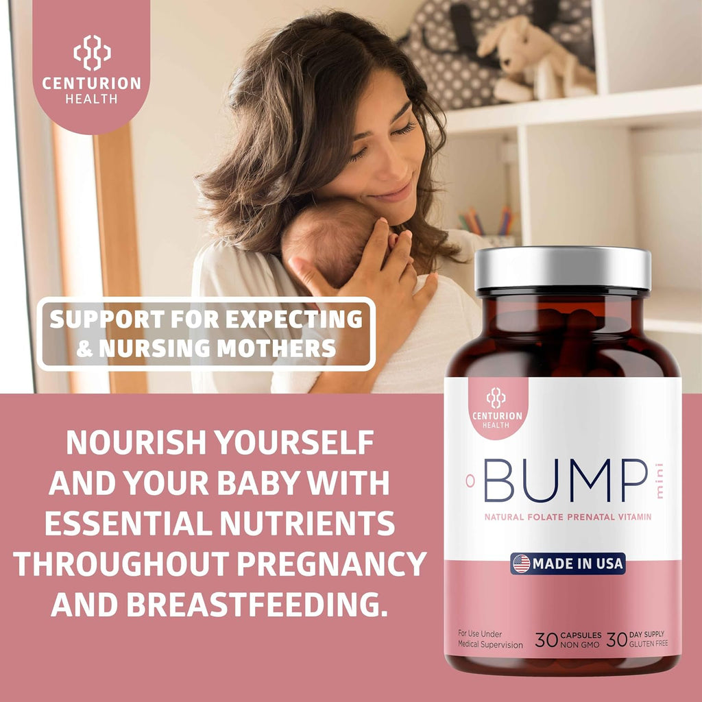 Centurion Health Bump Mini Vitaminas Prenatales Completo - 30 Cápsulas