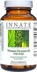 INNATE Response Formulas Vitamina D3 5000 UI con K2 y K1 – 60 Cápsulas Vegetarianas