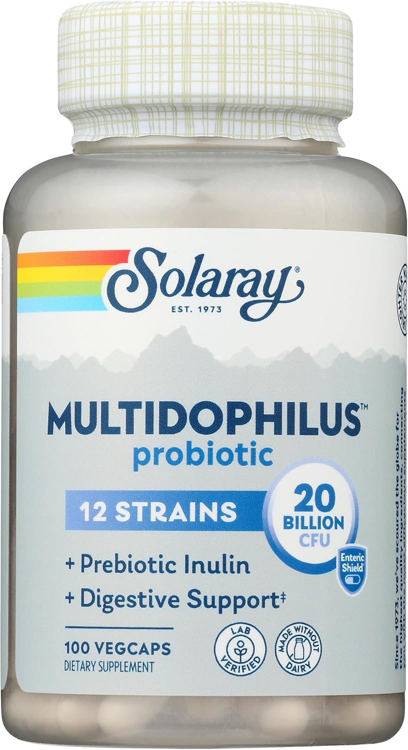 Solaray Multidophilus 12, 100 Cápsulas Vegetarianas