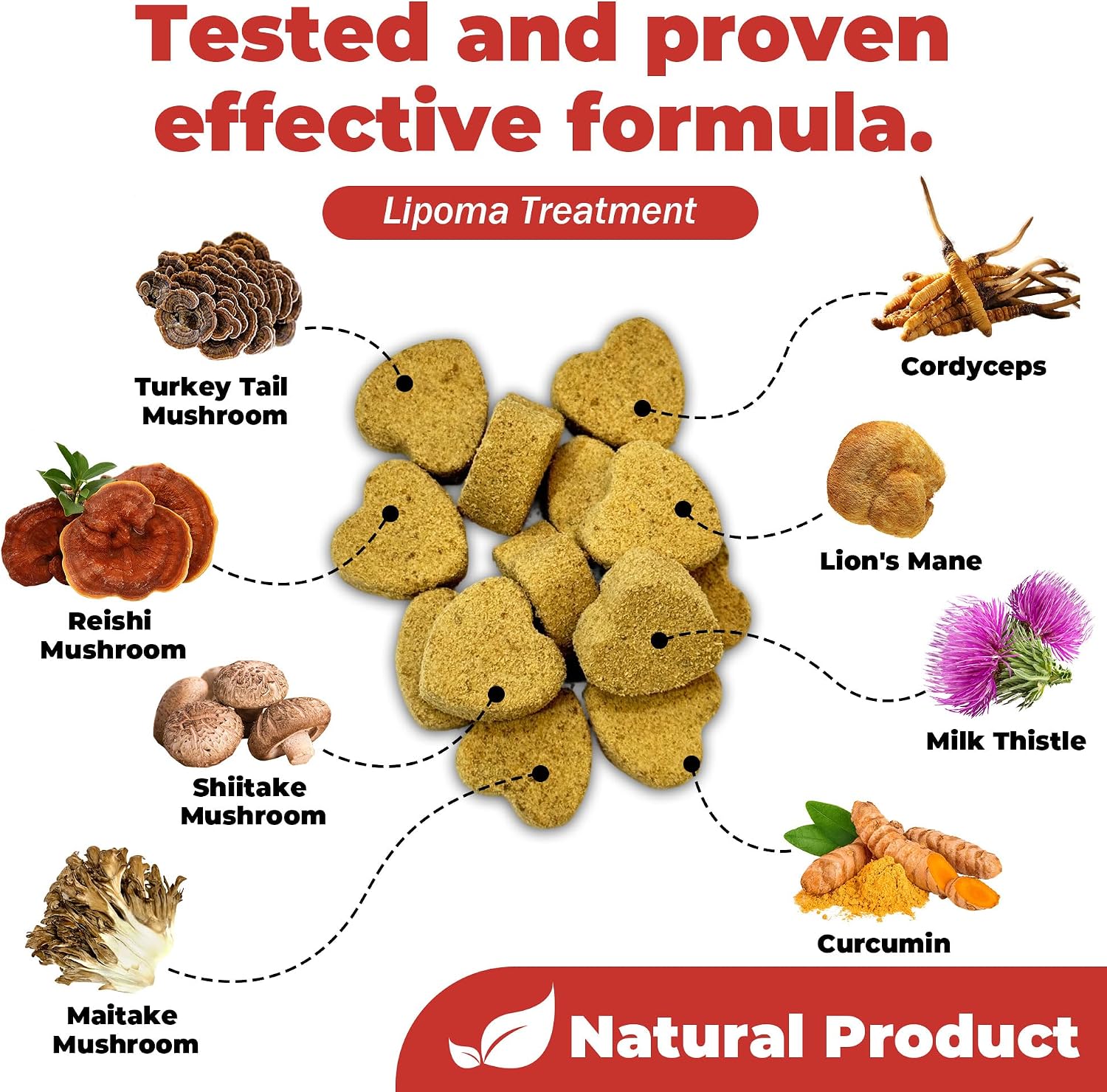 VivaElixir Suplemento para Bultos en Perros - Masticables Inmunológicos con Hongos y Curcumina, 150 uds