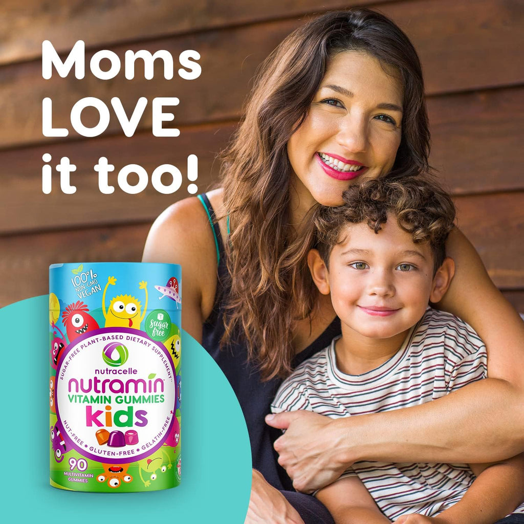 Nutracelle NUTRAMIN Multivitamínico para Niños - Sin Azúcar, Sin Alérgenos, 100% Vegano - 90 Gominolas