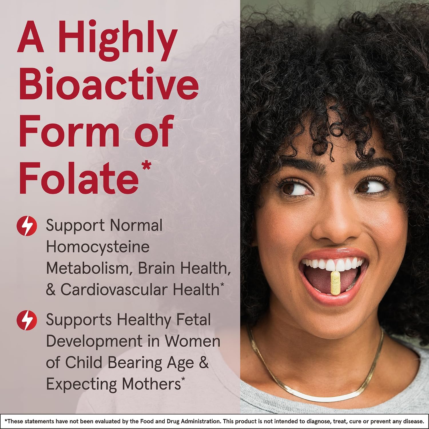 Jarrow Formulas Folato Metilado de Alta Potencia 400 mcg - Metilfolato Activo (5-MTHF), 60 Cápsulas Veganas