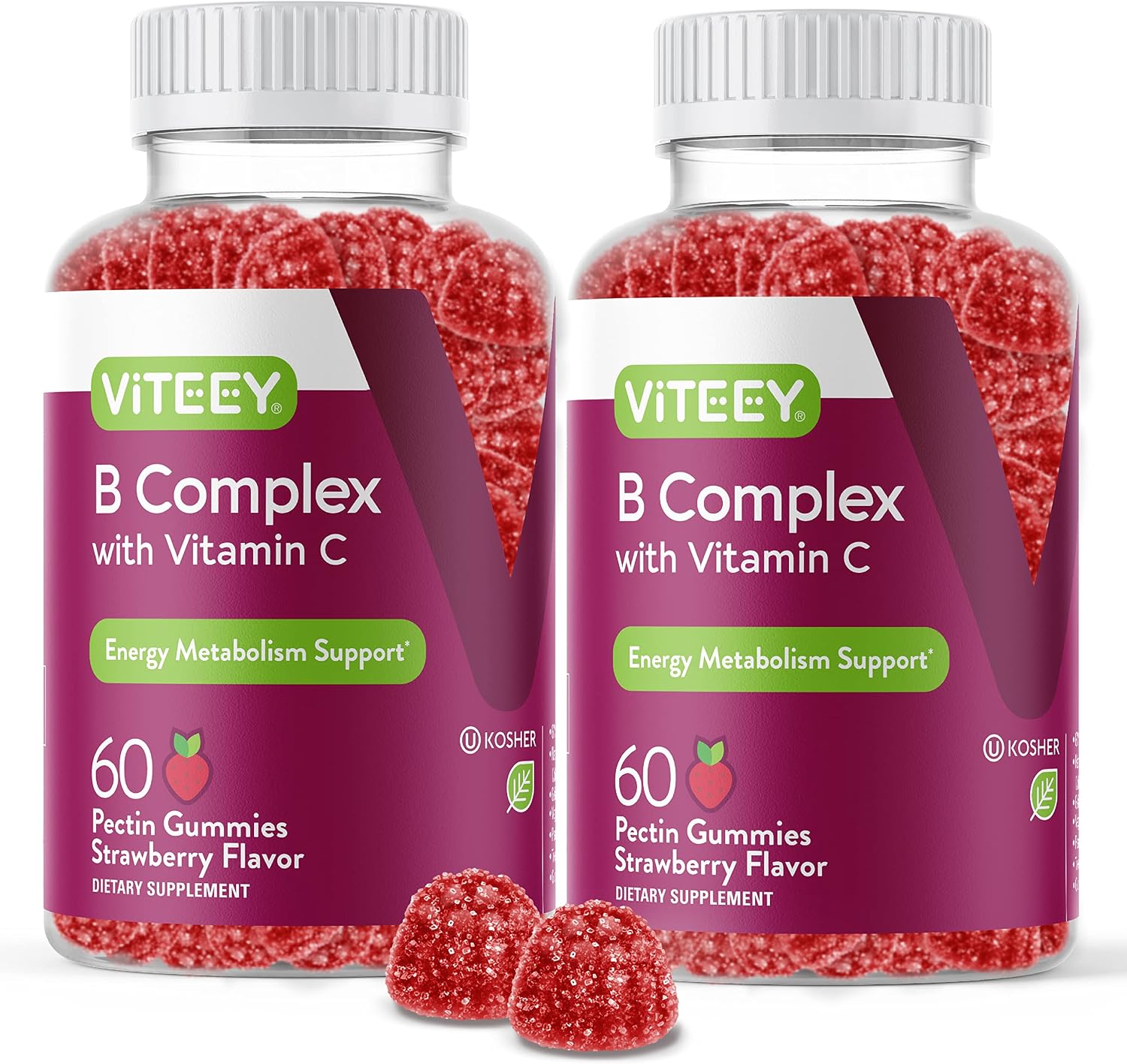 Viteey Complejo B en Gomitas con Vitamina C - 60 Gomitas