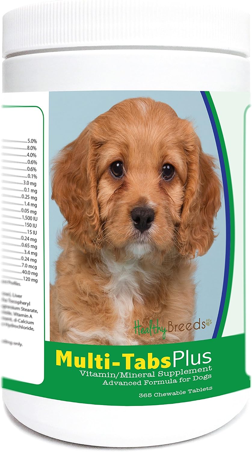 Healthy Breeds Cavapoo Multi-Tabs Plus Comprimidos Masticables para Perros, 365 Unidades