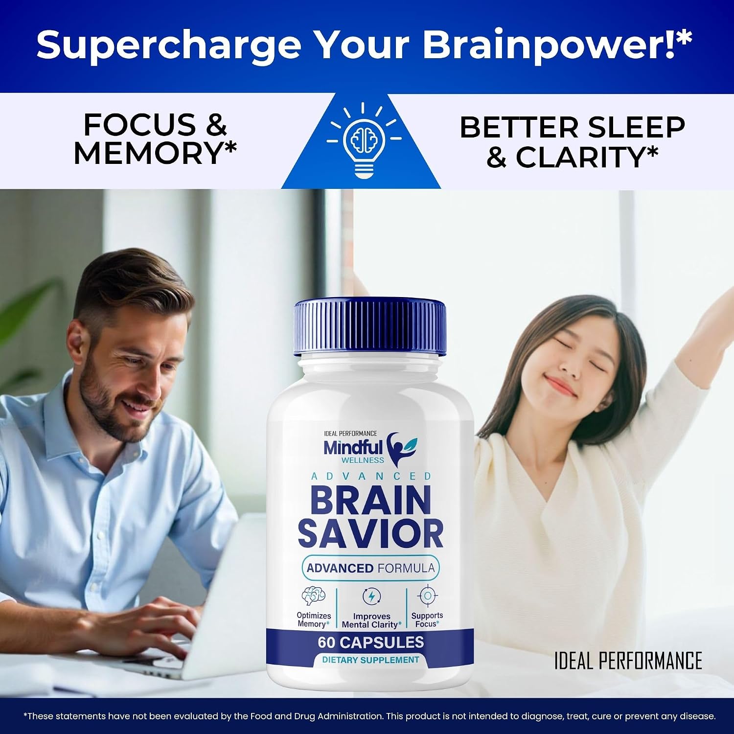 Brain Savior Cápsulas para Memoria y Concentración - Fórmula Avanzada