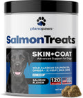 PlanoPaws Wild Alaskan Salmon Oil Chews para Perros - Omega 3 - 120 Unidades