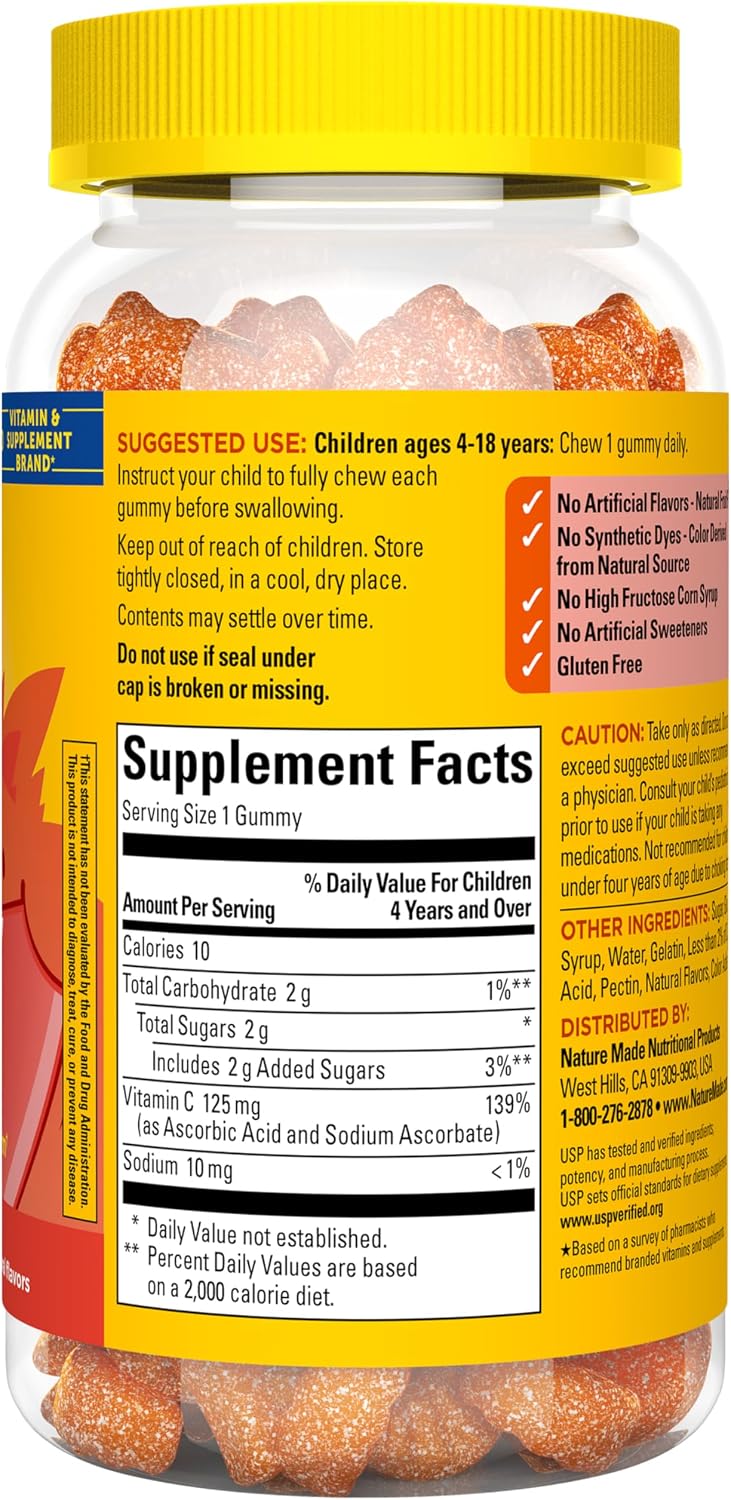 Nature Made Kids First Gominolas de Vitamina C para Niños - 110 Gominolas