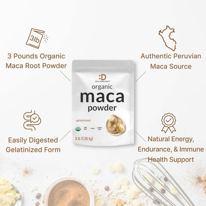 Maca Peruana Orgánica en Polvo - Forma Gelatinizada - 1.36 kg (3 libras) – Image 4