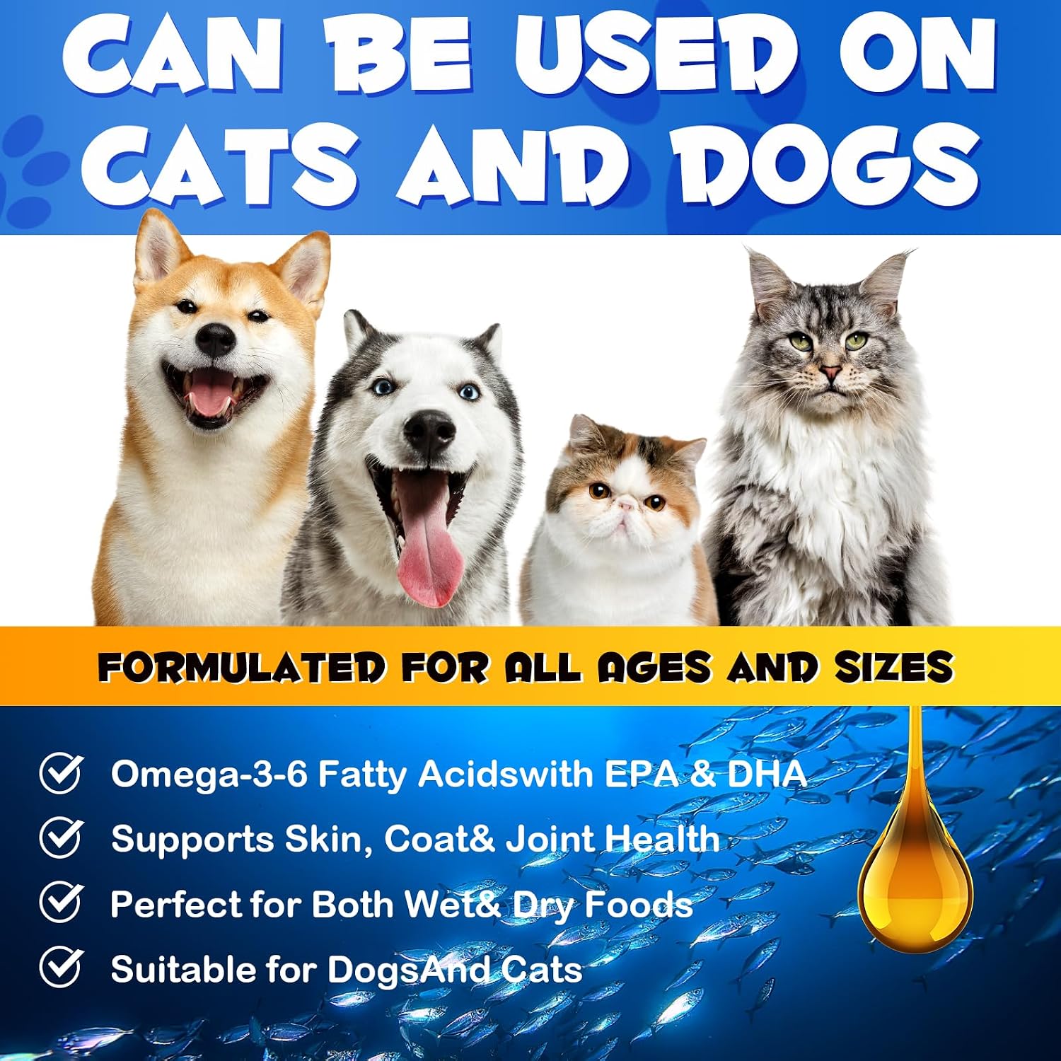 Omega-3 Aceite de Pescado para Perros - 120 Cápsulas Blandas con EPA y DHA