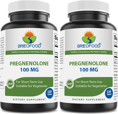Brieofood Pregnenolona 100 mg, 120 Comprimidos - Complemento para el Equilibrio Hormonal – Image 4