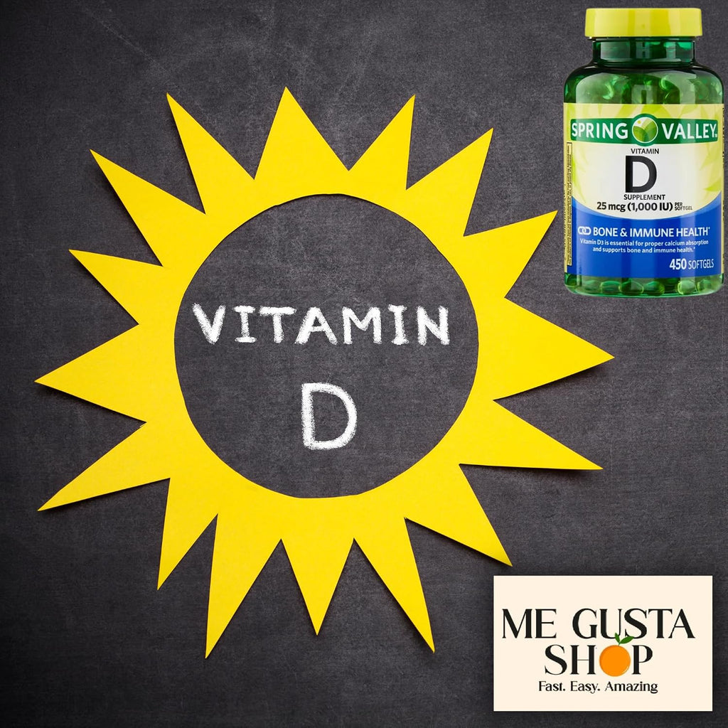 Vitamina D3 1000 UI, 450 Cápsulas Blandas + Pastillero - Spring Valley