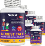 NuBest Tall Kids - Vitaminas masticables para niños de 2 a 9 años - Apoya la fortaleza ósea, salud general e inmunidad - 90 comprimidos sabor baya - Sin azúcar