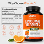 NutriFlair Vitamina C Liposomal 1700 mg, 180 Cápsulas - Alta Absorción
