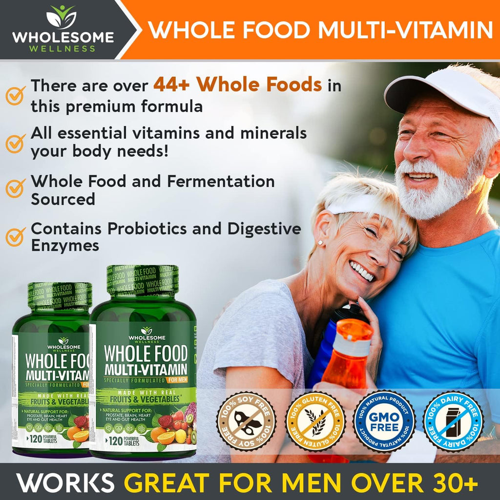 Wholesome Wellness Multivitamínico Completo para Hombres - 120 Comprimidos