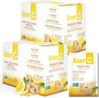 Ener-C Sin Azúcar Multivitamínico en Polvo - Sabor Jengibre Limón, 60 sobres