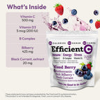 ANDREW LESSMAN Efficient C Mixed Berry 180 Sobres – Reinvención de la Bebida de Vitamina C. Apoyo Inmunológico, Energía, Estrés y Salud Ocular. Sin Calorías, Sin Azúcar, Sin Carbohidratos. Fácil de Mezclar.