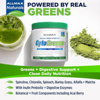 ALLMAX CytoGreens Super Greens Powder, Acai Berry Green Tea, 14 Servicios