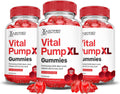 Justified Laboratories (Pack de 3) Vital Pump XL Performance Gummies 1000mg - Fórmula Avanzada con Remolacha, Vinagre de Manzana, Vitamina B12 y Ácido Fólico - Vegano, Sin OGM - 180 Gominolas