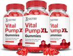 Justified Laboratories (Pack de 3) Vital Pump XL Performance Gummies 1000mg - Fórmula Avanzada con Remolacha, Vinagre de Manzana, Vitamina B12 y Ácido Fólico - Vegano, Sin OGM - 180 Gominolas