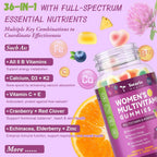 Totaria Multivitamínico para Mujeres 14+ con Hierro - Gominolas Sin Azúcar (Pack de 2)