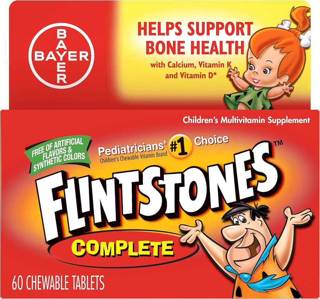 Flintstones Multivitaminas Masticables para Niños con Hierro, Calcio, Vitaminas C y D, 300 Comprimidos (Paquete de 2 x 150)