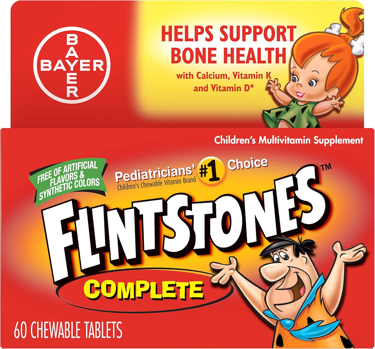 Flintstones Multivitamínico Completo para Niños 60 Comprimidos Masticables