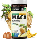 Maca Root for Women and Men - Black, Red & Yellow Maca Supplement 1800 mg for Drive, Performance & Energy Support - 90 Gummies, 45-Day Supply, Non-GMO, Banana Flavor