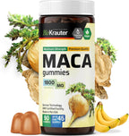 Maca Root for Women and Men - Black, Red & Yellow Maca Supplement 1800 mg for Drive, Performance & Energy Support - 90 Gummies, 45-Day Supply, Non-GMO, Banana Flavor
