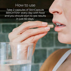 Hush & Hush Brighten+ Suplemento de Vitamina C para Piel Radiante, 60 Cápsulas