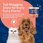 NaturVet – Omega-Gold Plus Aceite de Salmón | Apoya la Piel Saludable y el Pelaje Brillante | Enriquecido con DHA, EPA, Omega-3 y Omega-6 | Para Perros y Gatos | 90 Masticables Blandos