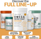 Omega 3 Fish Oil for Dogs - 180 Masticables Blandas para Alivio del Picor y Piel - Aceite de Salmón con EPA y DHA