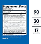 Nutricost Daily Vegetables 90 Cápsulas (30 Raciones) - 17 Verduras