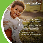 NaturesPlus Animal Parade Calcium, Sabor Vainilla - 135 Comprimidos Masticables para Niños