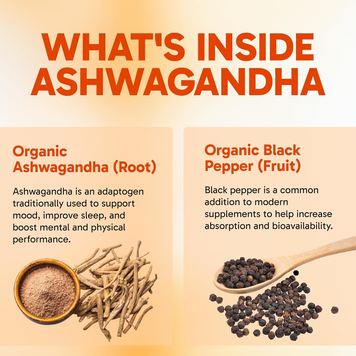 Clinical Effects Ashwagandha con Pimienta Negra - 60 Cápsulas para Vitalidad y Calma
