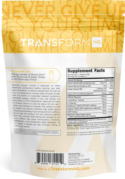 TransformHQ Boost Shot Powder Drink Stick – ¿Es apto para veganos? No se especifica en el envasado, por lo que – Image 2