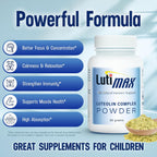 Lutimax Luteolin Complex Powder - Suplemento Cerebral con Rutina, 100 Servicios (2 Envases)