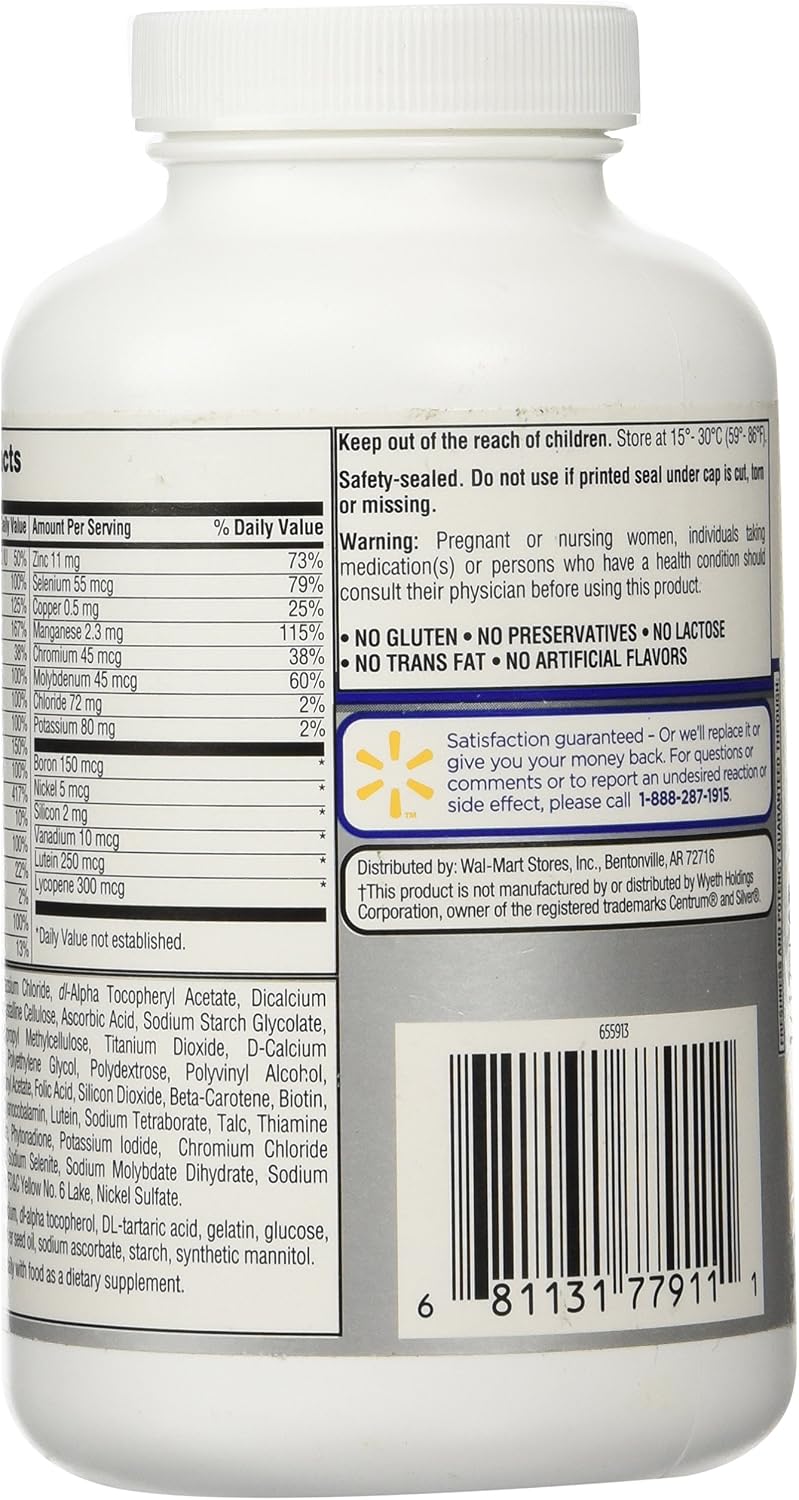 Equate Multivitamínico para Adultos 50+ - 220 Comprimidos