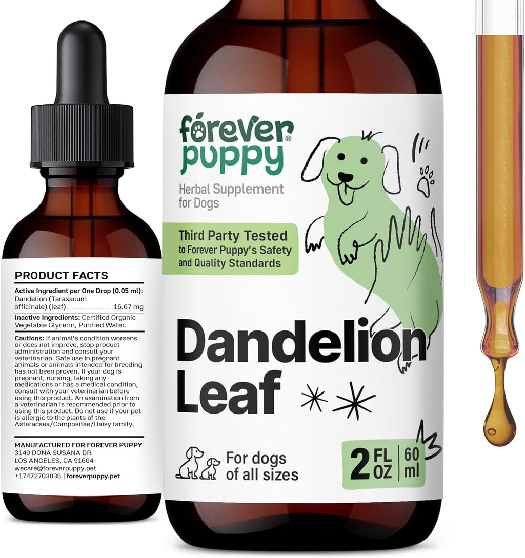 Forever Puppy Gotas de Diente de León para Perros, 2 oz (59 ml)