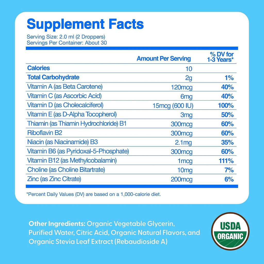 Feel Great Vitamins Multivitamínico Orgánico Líquido para Niños, 59 ml