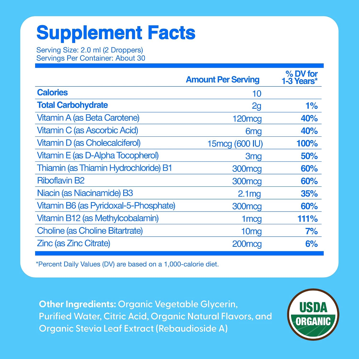 Feel Great Vitamins Multivitamínico Orgánico Líquido para Niños, 59 ml