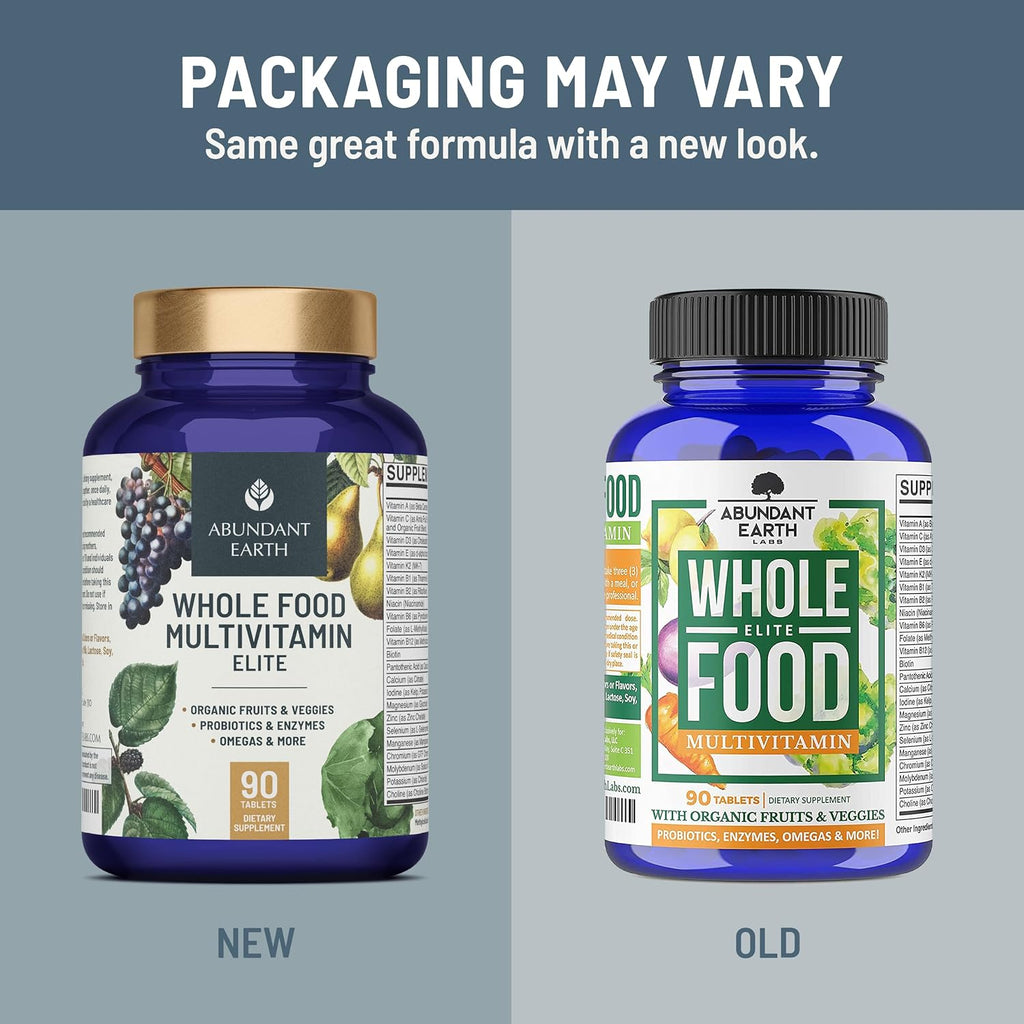 Abundant Earth Multivitamínico Completo para Mujeres y Hombres – 90 Cápsulas Veganas