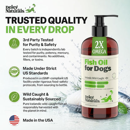 Deley Naturals Aceite de Pescado Islandés para Perros - Omega 3 EPA/DHA - 473ml – Image 4