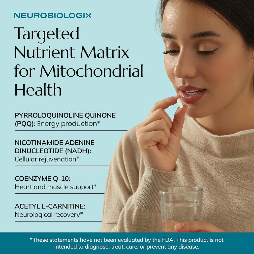 Neurobiologix Mito Cell PQQ Energía y Concentración - 60 Cápsulas