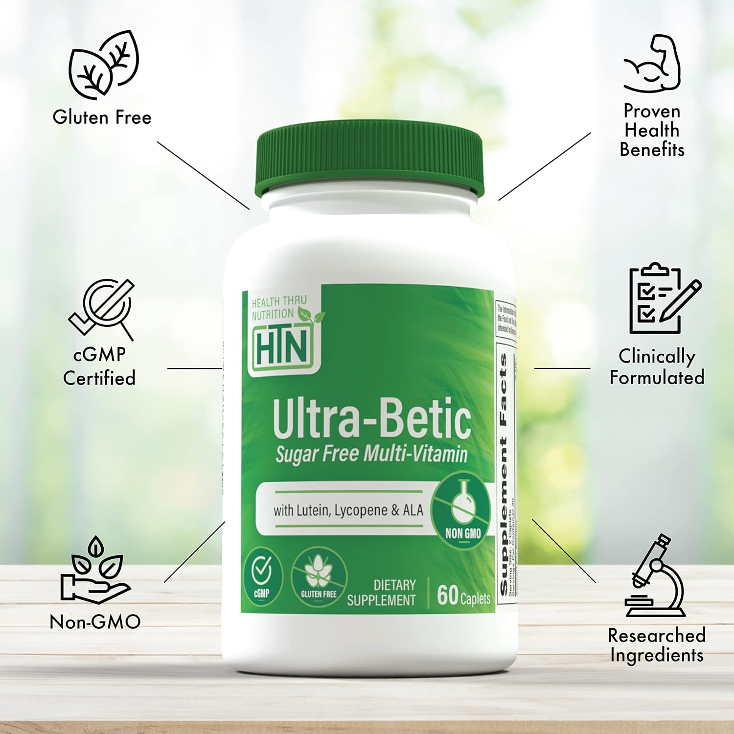 Health Thru Nutrition Ultra-Betic Multivitamínico 60 Comprimidos