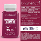Extracto de Petasites (Butterbur) 100mg - 180 Cápsulas Vegetales - LongLifeNutri